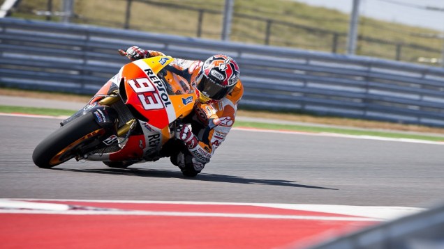 Marc M&aacute;rquez (Repsol Honda Team) dominou os testes em Austin | <a href="https://beta-develop.quatrorodas.abril.com.br/moto/noticias/motogp-marc-marquez-absoluto-eua-736303.shtml" rel="migration">Leia mais</a>