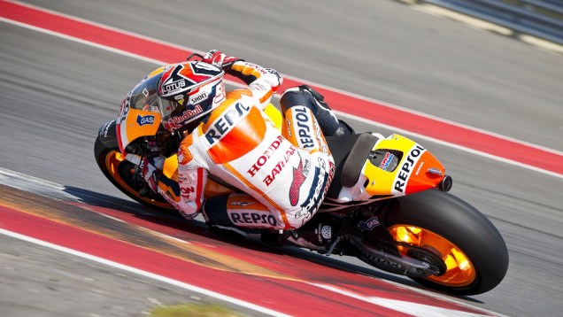 Marc M&aacute;rquez (Repsol Honda Team) liderou os testes em Austin | <a href="https://beta-develop.quatrorodas.abril.com.br/moto/noticias/motogp-marc-marquez-absoluto-eua-736303.shtml" rel="migration">Leia mais</a>