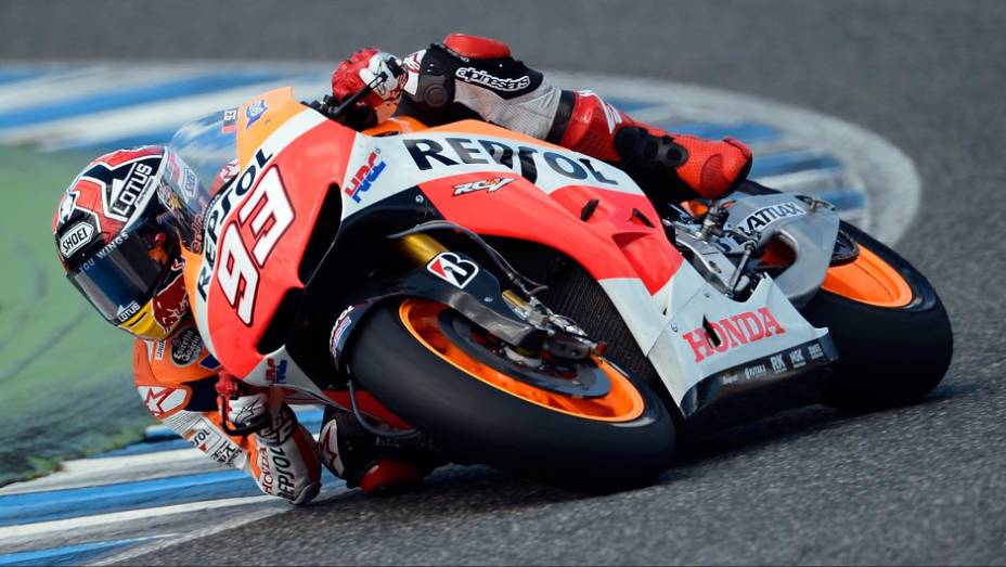 Promessa para 2013, Marc M&aacute;rquez (Repsol Honda Team) foi o terceiro mais r&aacute;pido no s&aacute;bado (23) | <a href="%20https://beta-develop.quatrorodas.abril.com.br/moto/noticias/motogp-yamaha-lidera-testes-jerez-737049.shtml" rel="migration">Leia mais</a>