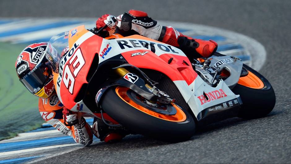 Promessa para 2013, Marc M&aacute;rquez (Repsol Honda Team) foi o terceiro mais r&aacute;pido no s&aacute;bado (23) | <a href="%20https://beta-develop.quatrorodas.abril.com.br/moto/noticias/motogp-yamaha-lidera-testes-jerez-737049.shtml" rel="migration">Leia mais</a>