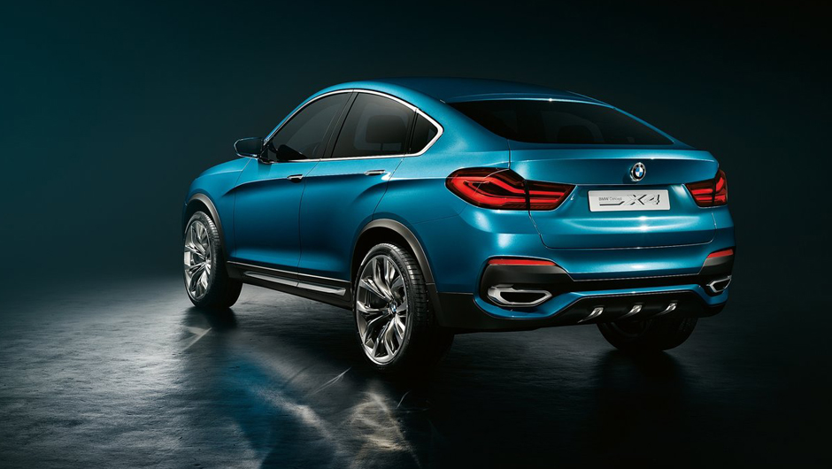 Na traseira, destaque para o sistema de exaust&atilde;o com duas sa&iacute;das, nas extremidades | <a href="%20https://beta-develop.quatrorodas.abril.com.br/saloes/xangai/2013/bmw-x4-concept-738669.shtml" rel="migration">Leia mais</a>