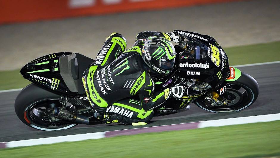 O piloto brit&acirc;nico Cal Crutchlow (Monster Yamaha Tech 3) ficou com o segundo melhor tempo | <a href="%20https://beta-develop.quatrorodas.abril.com.br/moto/noticias/motogp-lorenzo-garante-pole-catar-738025.shtml" rel="migration">Leia mais</a>