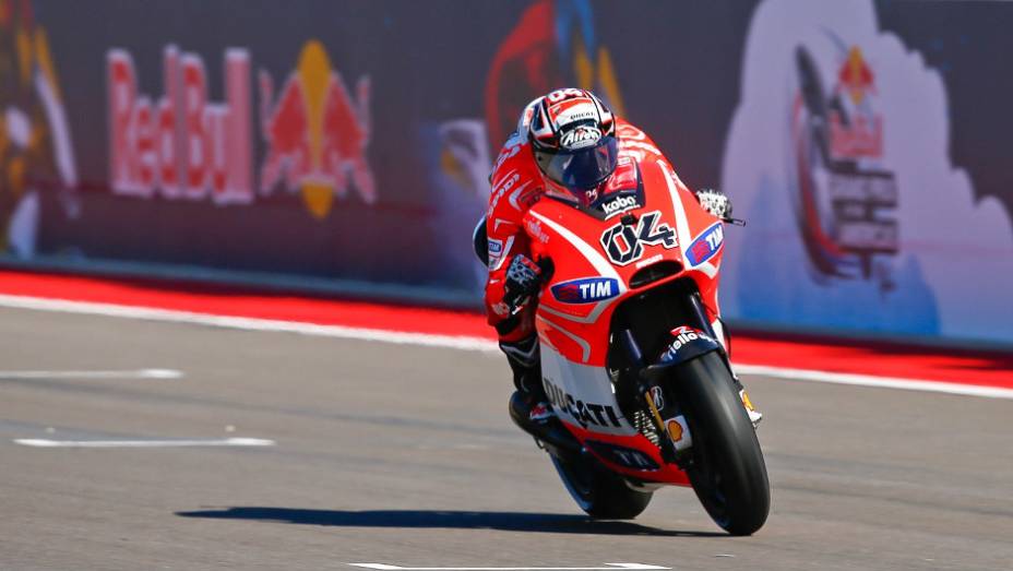 Andrea Dovizioso (Ducati Team) ficou com o sexto tempo | <a href="https://beta-develop.quatrorodas.abril.com.br/moto/noticias/marquez-faz-1a-pole-carreira-austin-739216.shtml" rel="migration">Leia mais</a>