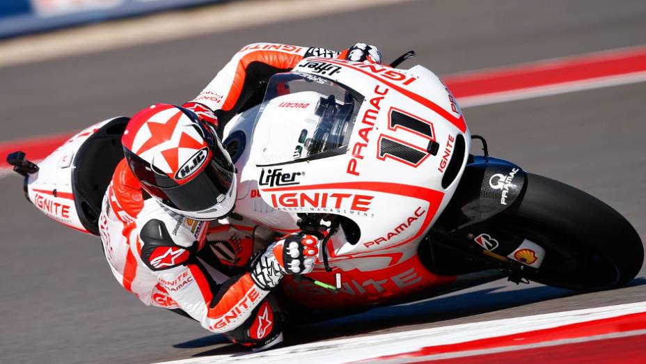 O norte-americano Ben Spies (Ignite Pramac Racing) largará em 12º lugar | <a href="https://beta-develop.quatrorodas.abril.com.br/moto/noticias/marquez-faz-1a-pole-carreira-austin-739216.shtml" rel="migration">Leia mais</a>