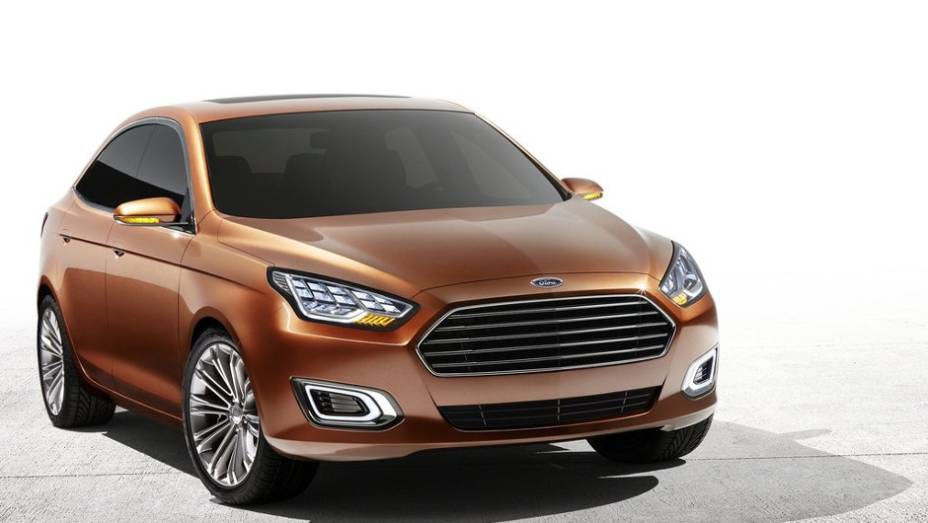 A Ford reviveu o nome Escort com um novo conceito apresentado no Salão de Xangai | <a href="%20https://beta-develop.quatrorodas.abril.com.br/saloes/xangai/2013/ford-escort-concept-739214.shtml" rel="migration">Leia mais</a>