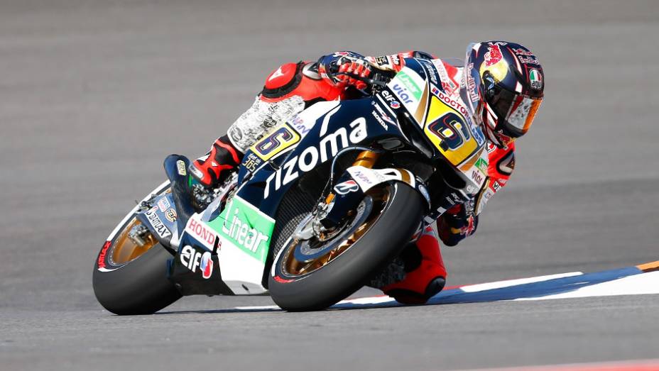 O alemão Stefan Bradl (LCR Honda MotoGP) ficou com o quinto lugar | <a href="https://beta-develop.quatrorodas.abril.com.br/moto/noticias/motogp-marc-marquez-vence-gp-americas-739261.shtml" rel="migration">Leia mais</a>