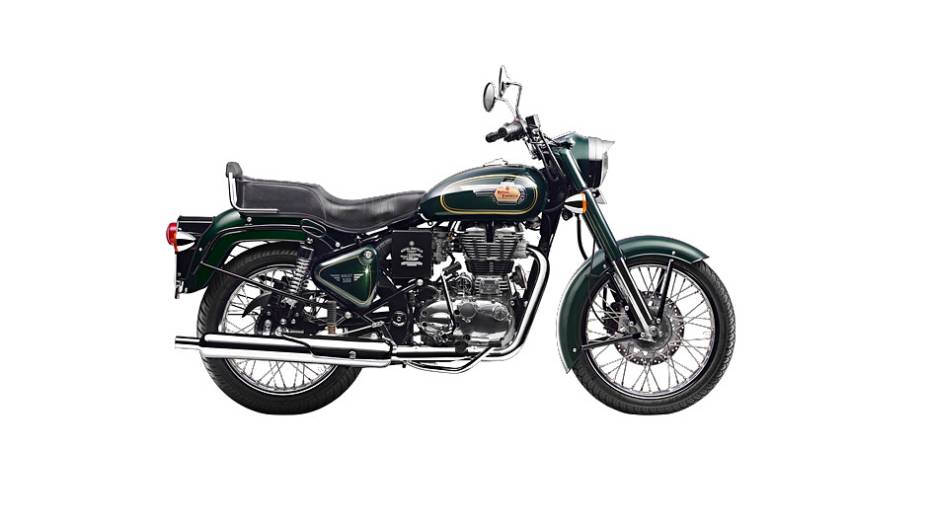 Seu motor, um clássico monocilíndrico de 500 cc, ficou mais forte e potente | <a href="https://beta-develop.quatrorodas.abril.com.br/moto/noticias/royal-enfield-lanca-bullet-500-2013-739487.shtml" rel="migration">Leia mais</a>