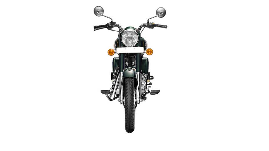 Agora o propulsor refrigerado a ar rende 26,1 cavalos de pot&ecirc;ncia a 5.100 rpm e um torque m&aacute;ximo de 4,17 kgf.m a 3.800 rpm | <a href="%20https://beta-develop.quatrorodas.abril.com.br/moto/noticias/royal-enfield-lanca-bullet-500-2013-739487.shtml" rel="migration">Leia mais</a>