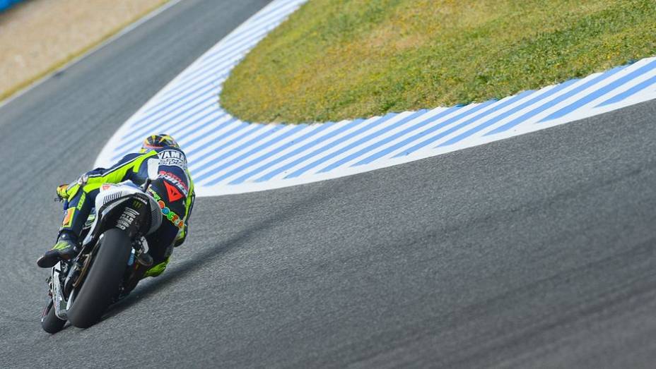 Valentino Rossi, mais uma vez, terminou em quarto | <a href="https://beta-develop.quatrorodas.abril.com.br/moto/noticias/motogp-lorenzo-lidera-treinos-jerez-740399.shtml" rel="migration">Leia mais</a>