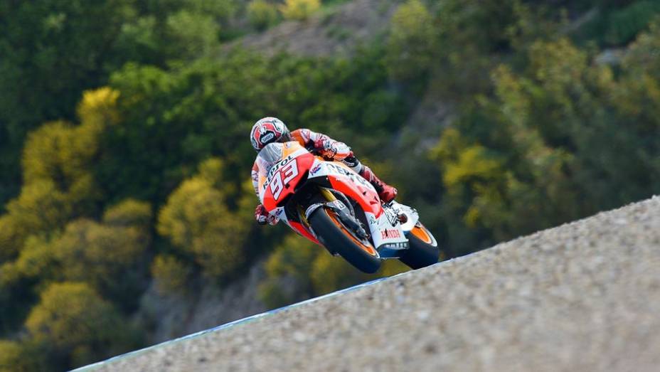 Márc Marquez foi discreto e terminou em quinto | <a href="https://beta-develop.quatrorodas.abril.com.br/moto/noticias/motogp-lorenzo-lidera-treinos-jerez-740399.shtml" rel="migration">Leia mais</a>