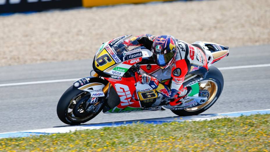 O alemão Stefan Bradl ficou com o oitavo tempo em Jerez | <a href="https://beta-develop.quatrorodas.abril.com.br/moto/noticias/motogp-lorenzo-garante-pole-jerez-740522.shtml" rel="migration">Leia mais</a>