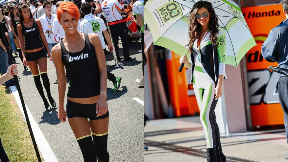 Veja as belas garotas que marcaram presença no GP da Espanha e saiba como foi a corrida! | <a href="%20https://beta-develop.quatrorodas.abril.com.br/moto/galerias/competicoes/motogp-jerez-corrida-740566.shtml" rel="migration">Leia mais</a>