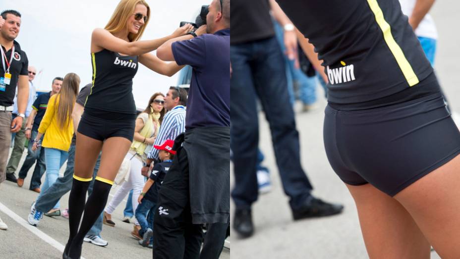 Veja as belas garotas que marcaram presença no GP da Espanha e saiba como foi a corrida! | <a href="%20https://beta-develop.quatrorodas.abril.com.br/moto/galerias/competicoes/motogp-jerez-corrida-740566.shtml" rel="migration">Leia mais</a>