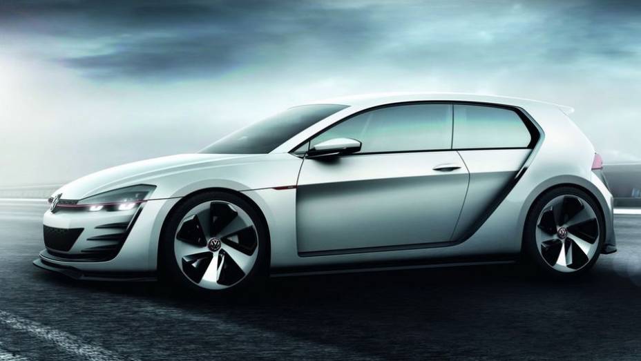 Em vez do motor 2.0 de 217 cavalos de potência, que equipa o Golf GTI VII tradicional, o carro-conceito vem equipado com motor 3.0 V6 biturbo | <a href="%20https://beta-develop.quatrorodas.abril.com.br/noticias/fabricantes/vw-prepara-golf-design-vision-gti-concept-740746" rel="migration"></a>