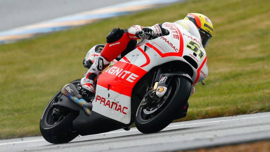 Michele Pirro (Ignite Pramac Racing) ficou em oitavo | <a href="https://beta-develop.quatrorodas.abril.com.br/moto/noticias/motogp-pedrosa-vence-corrida-le-mans-741797.shtml" rel="migration">Leia mais</a>