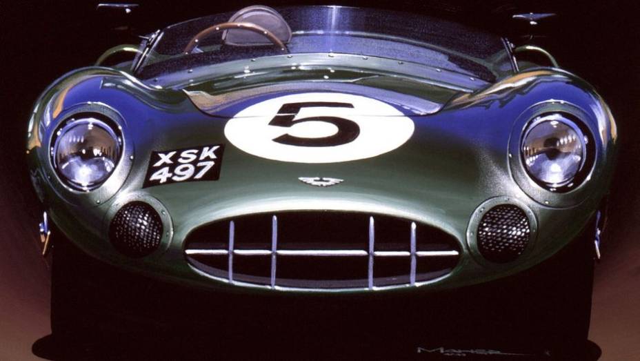 "Aston Martin DBR1 No. 5&Prime; - por Charles Maher | <a href="https://beta-develop.quatrorodas.abril.com.br/noticias/mercado/carros-aston-martin-viram-obra-arte-743790.shtml" rel="migration">Leia mais</a>