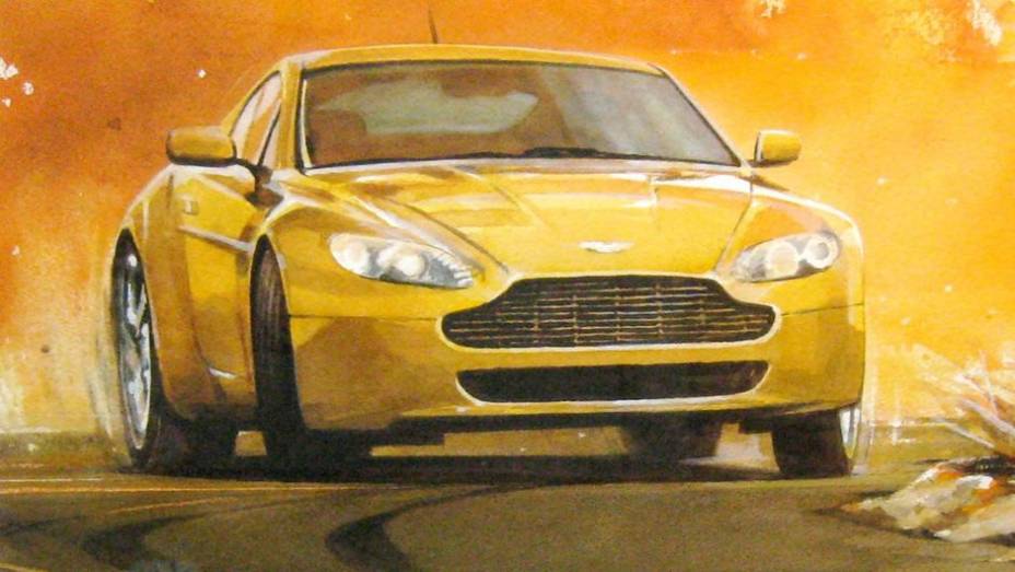 "Aston Martin V8 Vantage" - por Bill Neale | <a href="https://beta-develop.quatrorodas.abril.com.br/noticias/mercado/carros-aston-martin-viram-obra-arte-743790.shtml" rel="migration">Leia mais</a>