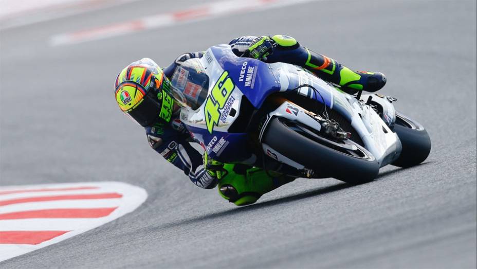 Valentino Rossi (Yamaha Factory Racing) ficou com o quarto lugar | <a href="https://beta-develop.quatrorodas.abril.com.br/moto/noticias/motogp-lorenzo-domina-gp-catalunha-744220.shtml" rel="migration">Leia mais</a>