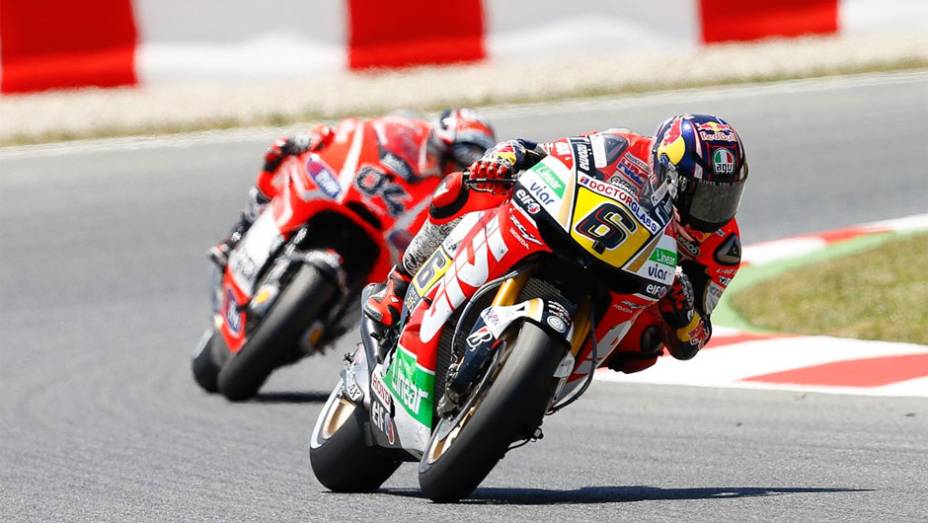 Stefan Bradl (LCR Honda MotoGP) terminou a prova em quinto | <a href="https://beta-develop.quatrorodas.abril.com.br/moto/noticias/motogp-lorenzo-domina-gp-catalunha-744220.shtml" rel="migration">Leia mais</a>