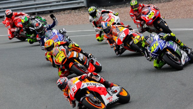 Alvaro Bautista (GO & FUN Honda Gresini) ficou com o quinto lugar | <a href="https://beta-develop.quatrorodas.abril.com.br/moto/noticias/motogp-marquez-vence-alemanha-lider-746865.shtml" rel="migration">Leia mais</a>