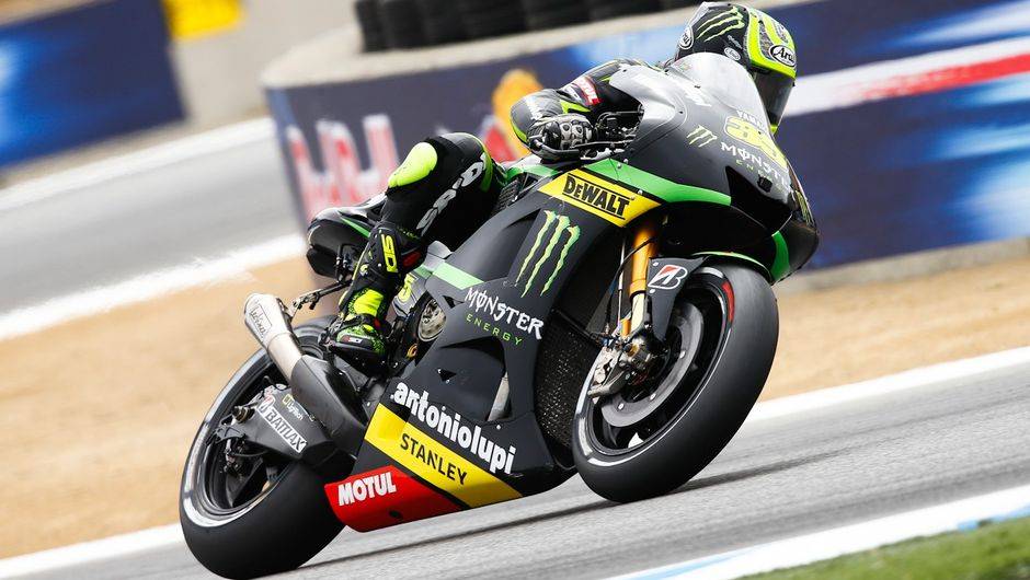 Cal Crutchlow (Monster Yamaha Tech 3) fechou os cinco primeiros | <a href="https://beta-develop.quatrorodas.abril.com.br/moto/noticias/motogp-marquez-lidera-laguna-seca-747560.shtml" rel="migration">Leia mais</a>