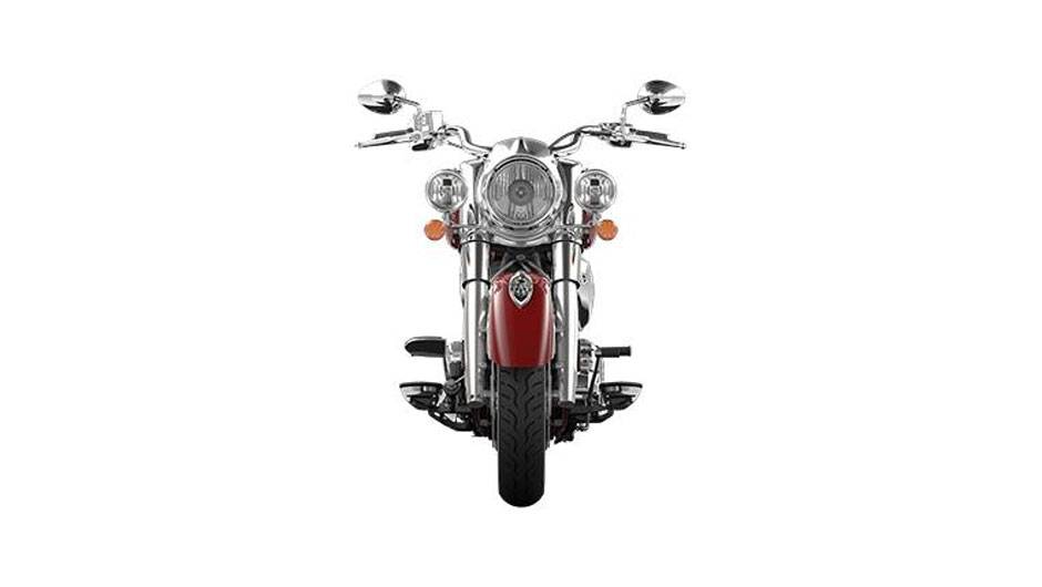 Seu chassi de alum&iacute;nio possui radiador integrado | <a href="https://beta-develop.quatrorodas.abril.com.br/moto/noticias/indian-chief-classic-2014-749944.shtml" rel="migration">Leia mais</a>