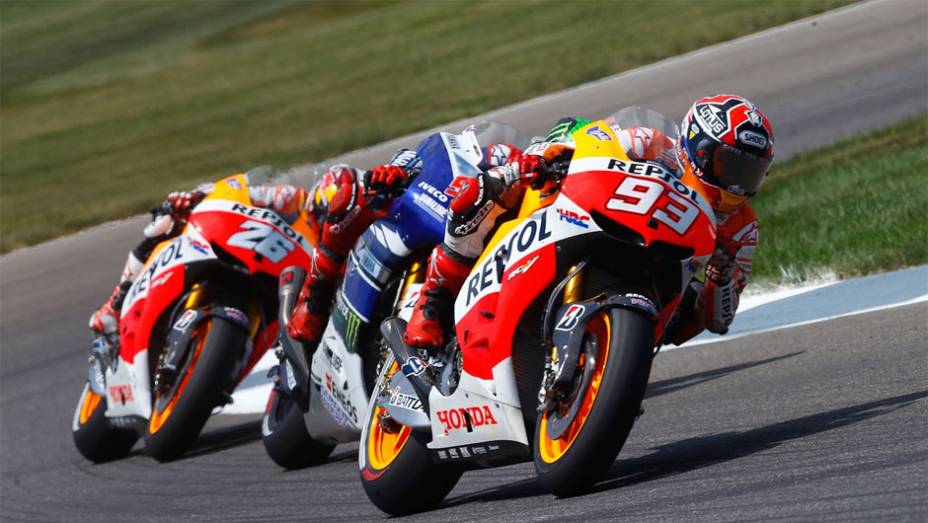 Jovem espanhol da Honda começou mal, mas se recuperou e garantiu mais uma vitória nos EUA | <a href="https://beta-develop.quatrorodas.abril.com.br/moto/noticias/motogp-marquez-vence-indianapolis-750342.shtml" rel="migration">Leia mais</a>