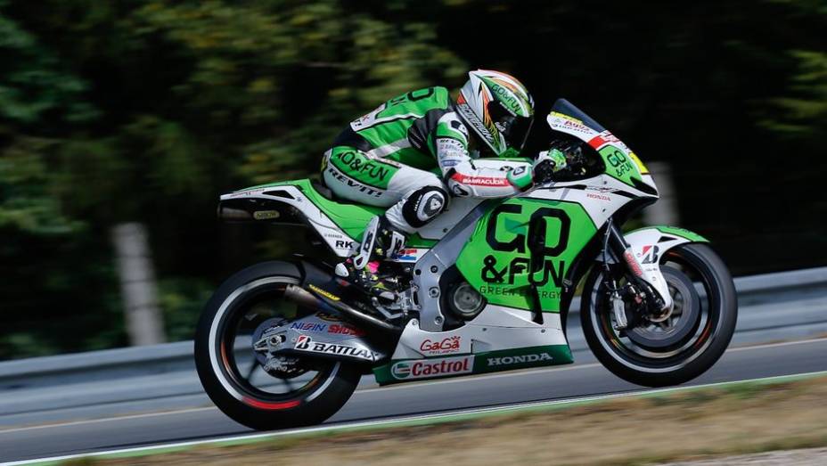 Álvaro Bautista (GO&FUN Honda Gresini) ficou na segunda posição | <a href="https://beta-develop.quatrorodas.abril.com.br/moto/noticias/motogp-crutchlow-pole-brno-751184.shtml" rel="migration">Leia mais</a>