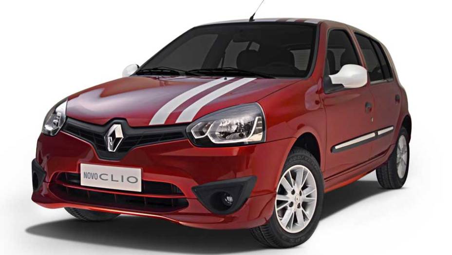 Adesivos e outros acessórios deixam o Clio com estilo mais esportivo | <a href="https://beta-develop.quatrorodas.abril.com.br/carros/lancamentos/renault-clio-2013-717925.shtml" rel="migration">Leia mais</a>