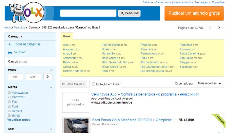 7 - OLX Carros | <a href="https://beta-develop.quatrorodas.abril.com.br/noticias/mercado/hb20-termo-mais-buscado-brasil-2013-763387.shtml" rel="migration">Leia mais</a>