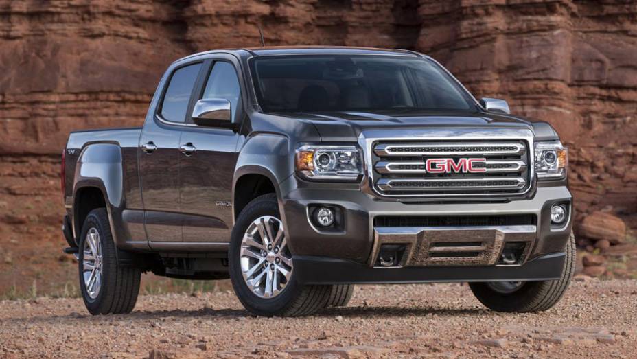 A GMC revelou neste fim de semana a nova geração da picape Canyon, que estreia no Salão de Detroit | <a href="https://beta-develop.quatrorodas.abril.com.br/noticias/saloes/detroit-2014/gmc-mostra-nova-canyon-detroit-769475.shtml" rel="migration">Leia mais</a>