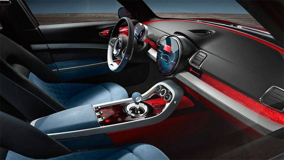 Detalhe do interior sofisticado e futurista do Clubman Concept | <a href="https://beta-develop.quatrorodas.abril.com.br/noticias/saloes/genebra-2014/mini-revela-clubman-concept-774612.shtml" rel="migration">Leia mais</a>