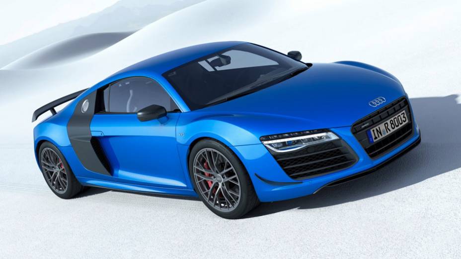 A Audi exibiu nesta sexta-feira (9) o R8 LMX | <a href="https://beta-develop.quatrorodas.abril.com.br/noticias/fabricantes/audi-apresenta-r8-lmx-782203.shtml" rel="migration">Leia mais</a>