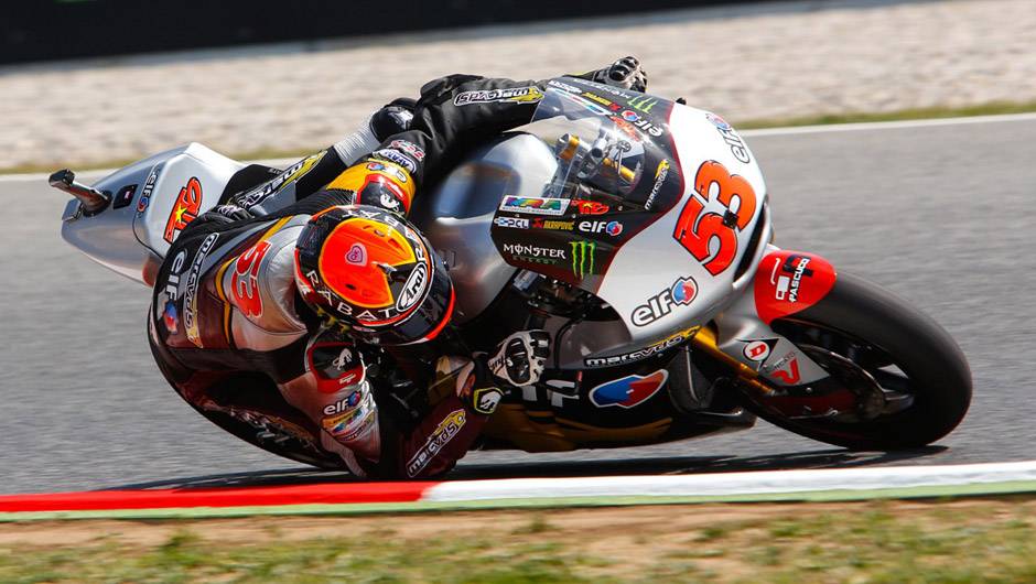 Na Moto2, Esteve Rabat foi o mais r&aacute;pido do dia | <a href="https://beta-develop.quatrorodas.abril.com.br/moto/noticias/motogp-spargaro-surpreende-lidera-sexta-feira-786039.shtml" rel="migration">Leia mais</a>