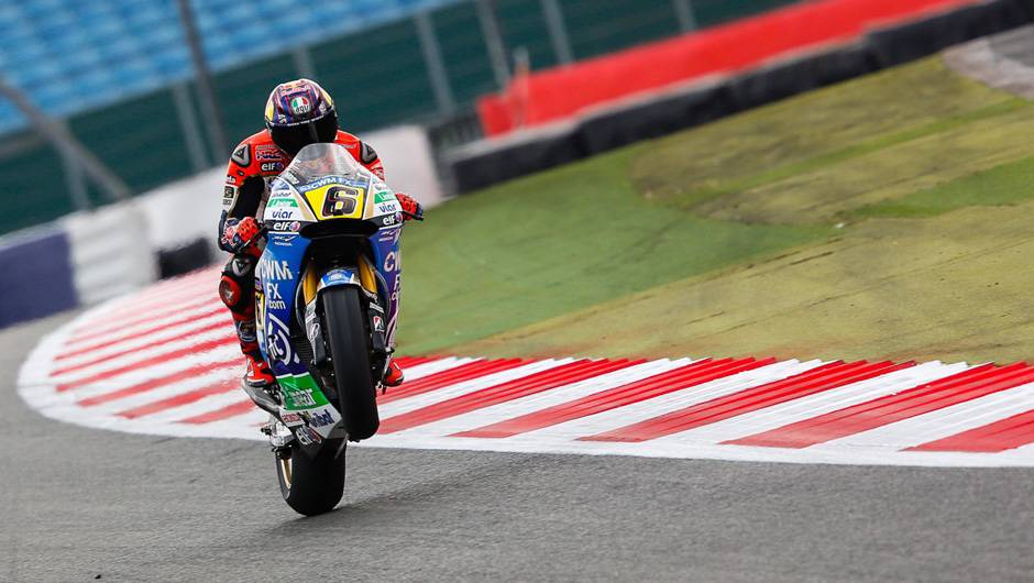 A segunda coloca&ccedil;&atilde;o ficou com Stefan Bradl | <a href="https://beta-develop.quatrorodas.abril.com.br/moto/noticias/motogp-marquez-lidera-sexta-feira-silverstone-798313.shtml" rel="migration">Leia mais</a>