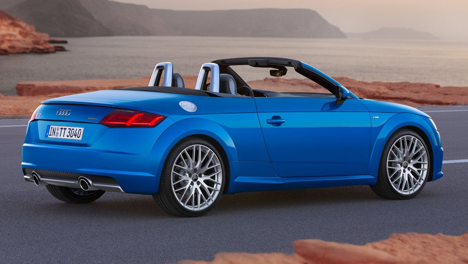 O convers&iacute;vel chega ao mercado europeu em 2015 por 37.900 euros iniciais | <a href="https://beta-develop.quatrorodas.abril.com.br/noticias/saloes/paris-2014/audi-exibe-tt-tts-roadster-802308.shtml" rel="migration">Leia mais</a>