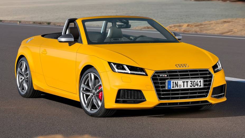 O mesmo bloco 2.0 TFSI do TT equipa o TTS, mas reconfigurado para 310 cv e 38,75 kgfm | <a href="https://beta-develop.quatrorodas.abril.com.br/noticias/saloes/paris-2014/audi-exibe-tt-tts-roadster-802308.shtml" rel="migration">Leia mais</a>