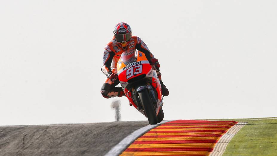 O segundo lugar ficou com Marc Márquez | <a href="https://beta-develop.quatrorodas.abril.com.br/moto/noticias/motogp-dovizioso-lidera-treinos-aragon-802709.shtml" rel="migration">Leia mais</a>