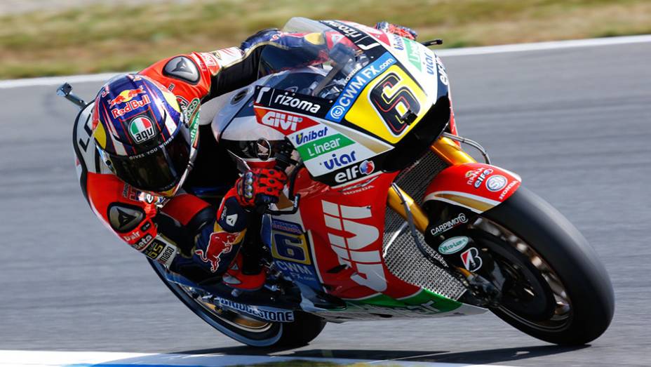 Em terceiro, ficou Stefan Bradl | <a href="https://beta-develop.quatrorodas.abril.com.br/moto/noticias/motogp-dovizioso-mais-rapido-motegi-805474.shtml" rel="migration">Leia mais</a>