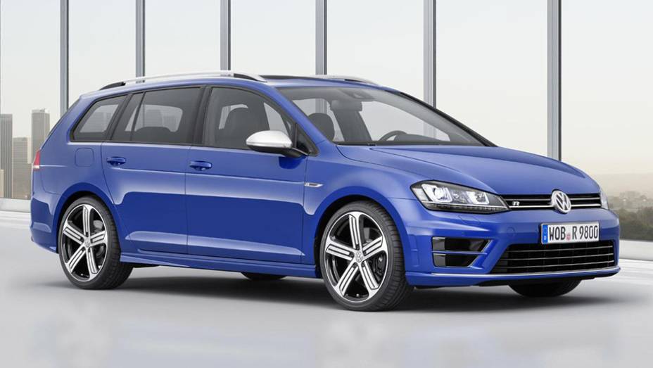 O Golf R Variant pode acelerar de 0 até 100 km/h em 5.1 segundos e atingir a velocidade máxima de 250 km/h limitada eletronicamente | <a href="https://beta-develop.quatrorodas.abril.com.br/noticias/saloes/losangeles-2014/volkswagen-lanca-golf-r-variant-salao-los-angeles" rel="migration"></a>