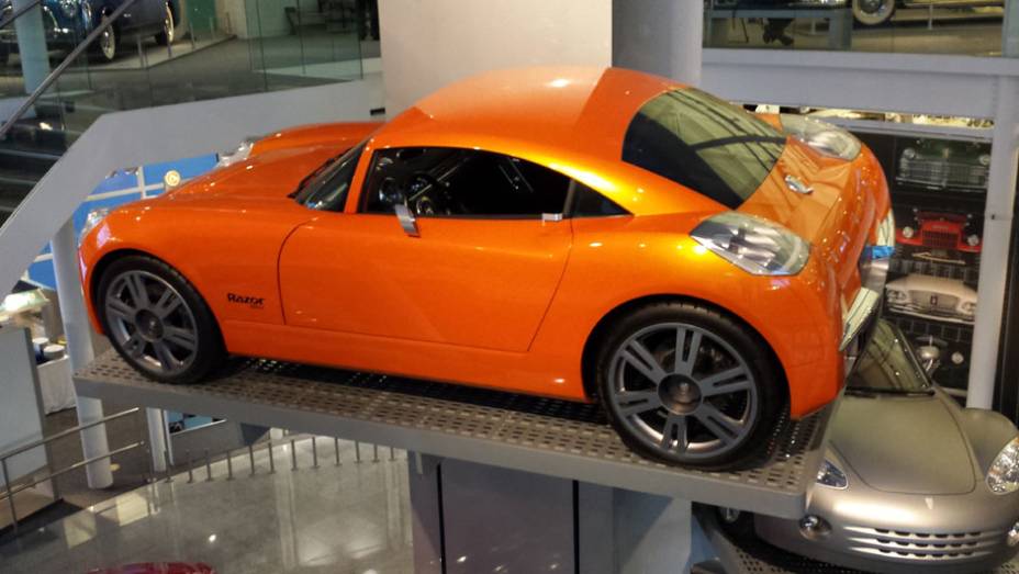 Até os protótipos que nunca viraram realidade estão no museu, como o Dodge Razor; não há previsão de quando (e se) o local voltará a receber visitantes Até os protótipos que nunca viraram realidade estão no museu, como o Dodge Razor; não há previsão de quando (e se) o local voltará a receber visitantes