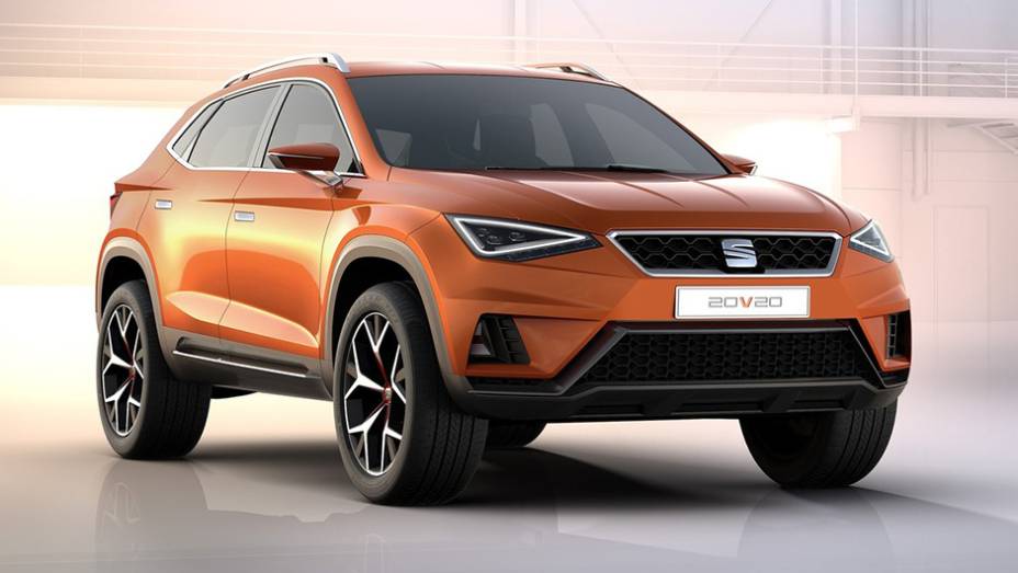 O Seat 20V20 é tratado como "SUV-cupê" de quatro portas | <a href="https://beta-develop.quatrorodas.abril.com.br/noticias/saloes/genebra-2015/seat-exibe-20v20-concept-842583.shtml" rel="migration">Leia mais</a>