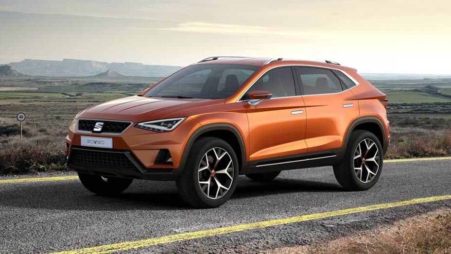 Tanto na dianteira quanto na traseira, o modelo tem design em formato de "X" | <a href="https://beta-develop.quatrorodas.abril.com.br/noticias/saloes/genebra-2015/seat-exibe-20v20-concept-842583.shtml" rel="migration">Leia mais</a>