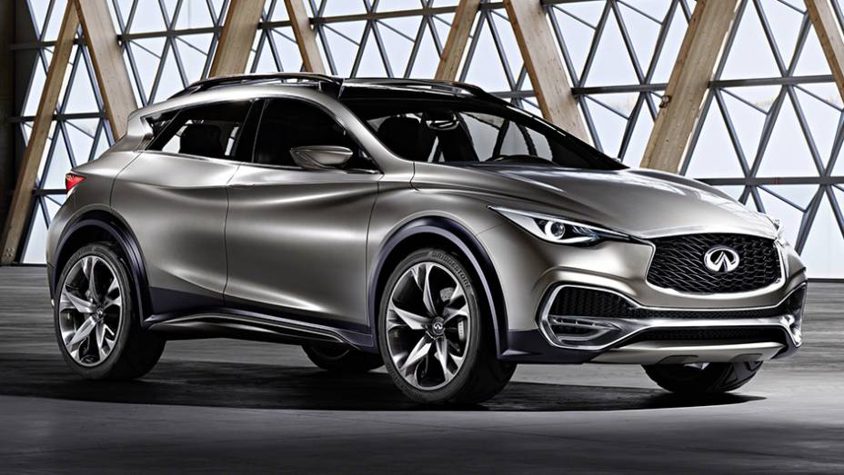 O QX30 concept tem formas que indicam sua viabilidade em ganhar uma versão de produção | <a href="https://beta-develop.quatrorodas.abril.com.br/noticias/saloes/genebra-2015/infiniti-mostra-qx30-concept-837863.shtml" rel="migration">Leia mais</a>