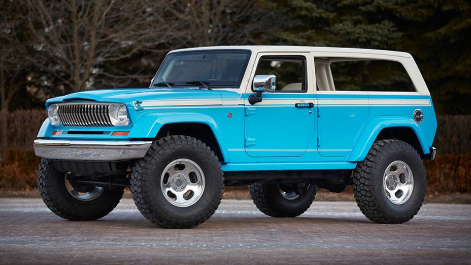 A Jeep exibiu os carros-conceito que usar&aacute; em seu tradicional evento de P&aacute;scoa nos EUA. Este &eacute; o Chief, baseado no Wrangler | <a href="https://beta-develop.quatrorodas.abril.com.br/noticias/fabricantes/jeep-mostra-conceituais-evento-pascoa-849122.shtml" rel="migration">Leia mais</a>