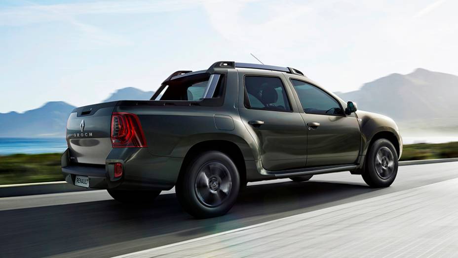 O modelo tem cabine dupla, quatro portas e espaço para cinco pessoas | <a href="https://beta-develop.quatrorodas.abril.com.br/noticias/saloes/buenos-aires-2015/renault-exibe-duster-picape-sandero-r-s-877281.shtml" rel="migration">Leia mais</a>