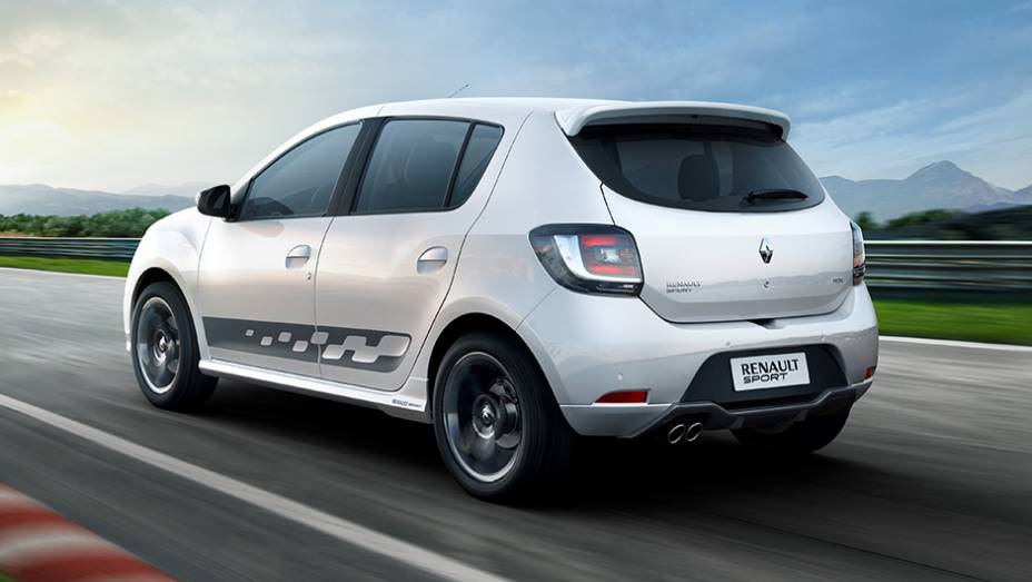 O hatch apimentado &eacute; equipado com motor 2.0 de 150 cv, o mesmo utilizado no Duster | <a href="https://beta-develop.quatrorodas.abril.com.br/noticias/saloes/buenos-aires-2015/renault-exibe-duster-picape-sandero-r-s-877281.shtml" rel="migration">Leia mais</a>