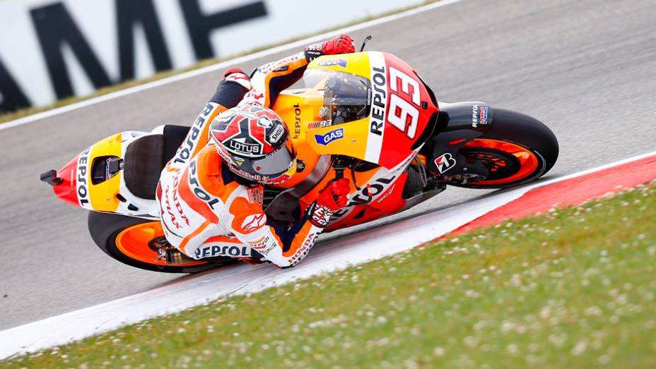 Marc Márquez ficou com a segunda posição | <a href="https://beta-develop.quatrorodas.abril.com.br/moto/noticias/motogp-crutchlow-conquista-pole-assen-745300.shtml" rel="migration">Leia mais</a>