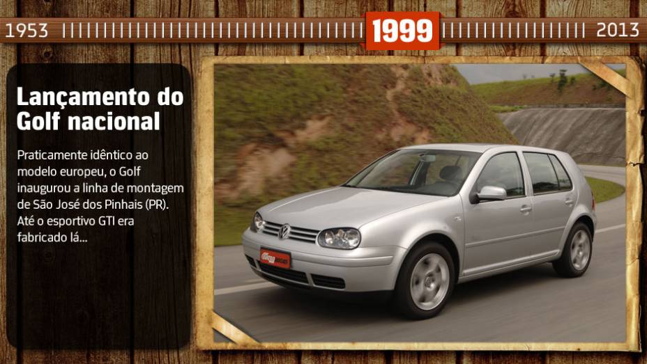 Você sabia? Na época, o Golf GTI era o segundo carro mais veloz produzido no país. Só perdia justamente para outro modelo feito na mesma fábrica, o Audi A3 Você sabia? Na época, o Golf GTI era o segundo carro mais veloz produzido no país. Só perdia justamente para outro modelo feito na mesma fábrica, o Audi A3