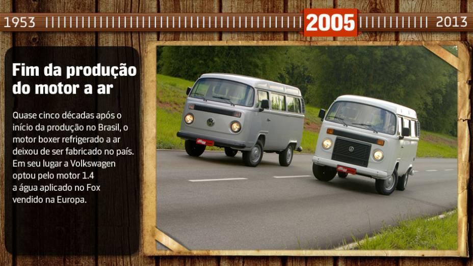 Você sabia? A despedida do motor foi marcada pelo lançamento da Kombi Série Prata, edição de 200 unidades com para-choque grafite, lanternas fumês e pintura prateada Você sabia? A despedida do motor foi marcada pelo lançamento da Kombi Série Prata, edição de 200 unidades com para-choque grafite, lanternas fumês e pintura prateada